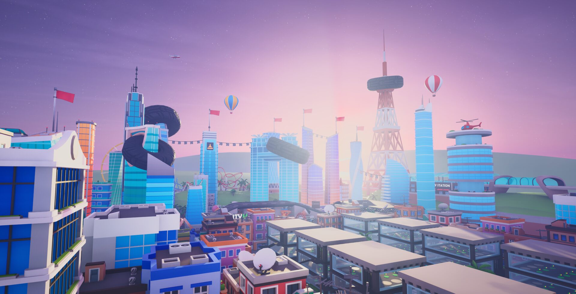 SCC City at sunset